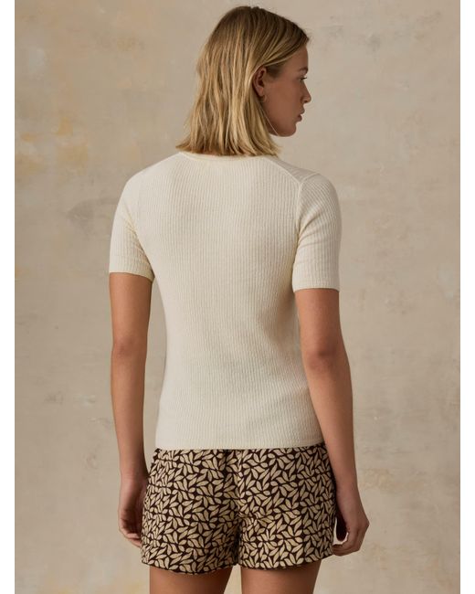 Faherty Brand Brown Miramar Linen Mini Rib T-Shirt