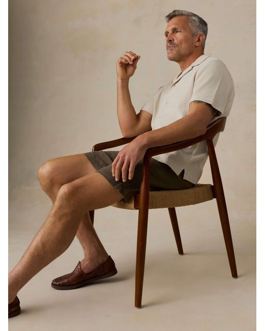 Faherty Brand Brown Essential Linen Short (6.5" for men