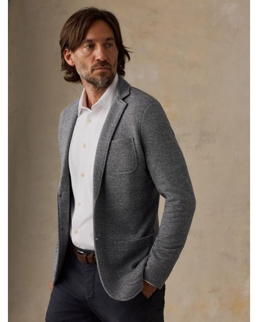 Faherty Brand Gray Inlet Knit Blazer for men