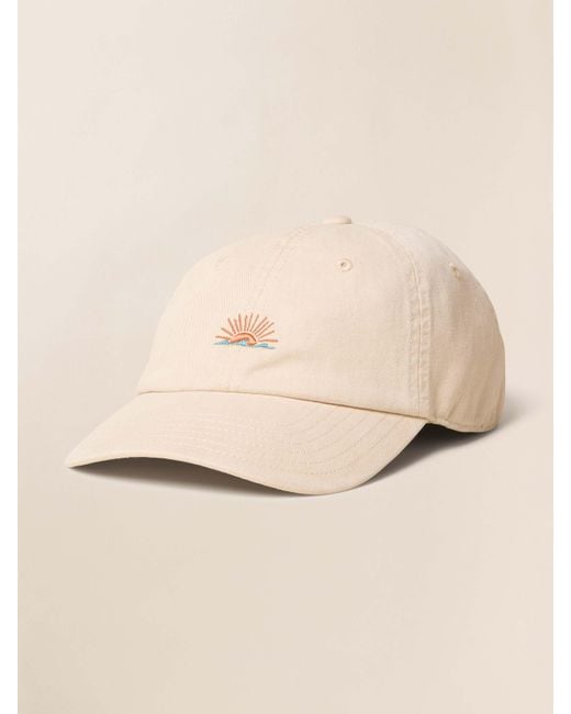 Faherty Brand Natural Sunwashed Twill Baseball Hat