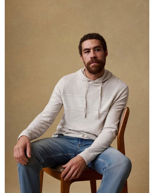 Faherty Brand Natural Sunwashed Organic Hoodie for men