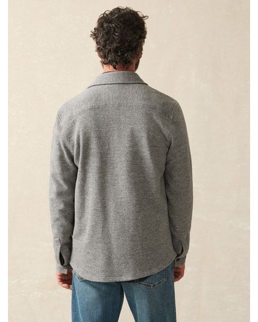 Faherty Brand Gray Inlet Knit Cpo for men