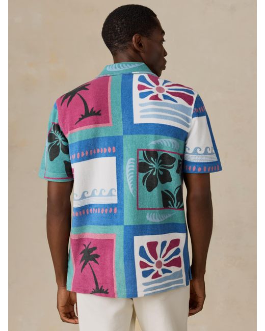 Faherty Brand Multicolor Short-Sleeve Cabana Towel Terry Shirt for men