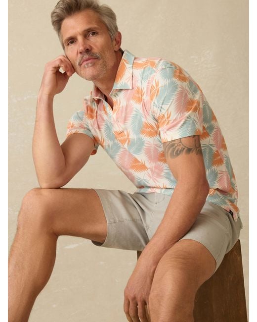 Faherty Brand Natural Short-Sleeve Movement&Trade; Pique Polo Shirt for men