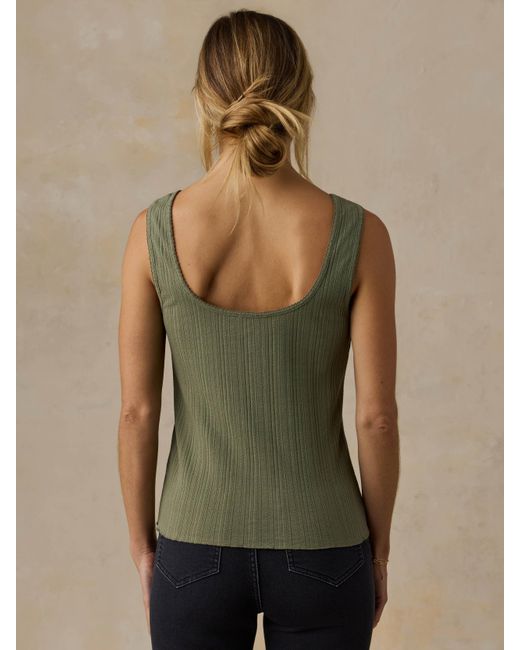 Faherty Brand Green Paradise Pointelle Cami Cardigan