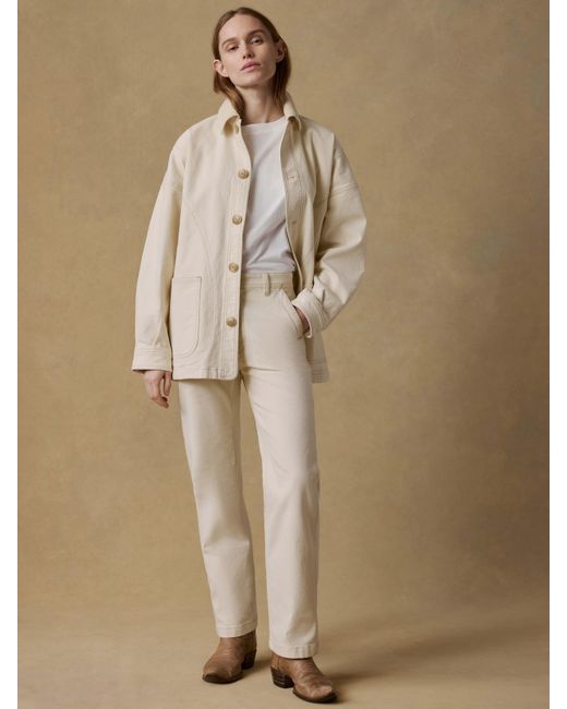 Faherty Brand White Sunwashed Canvas Dockside Pants