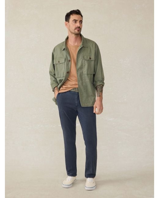 Faherty Brand Green Commander Shirt Jacket for men