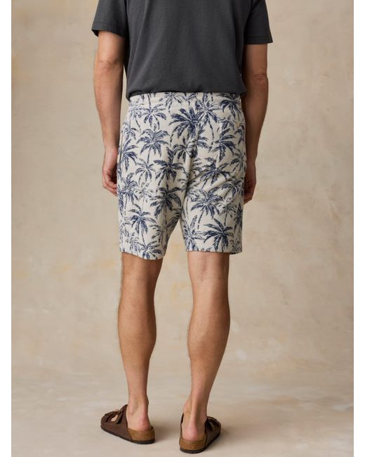 Faherty Brand Brown Cabana Towel Terry Sweatshort for men