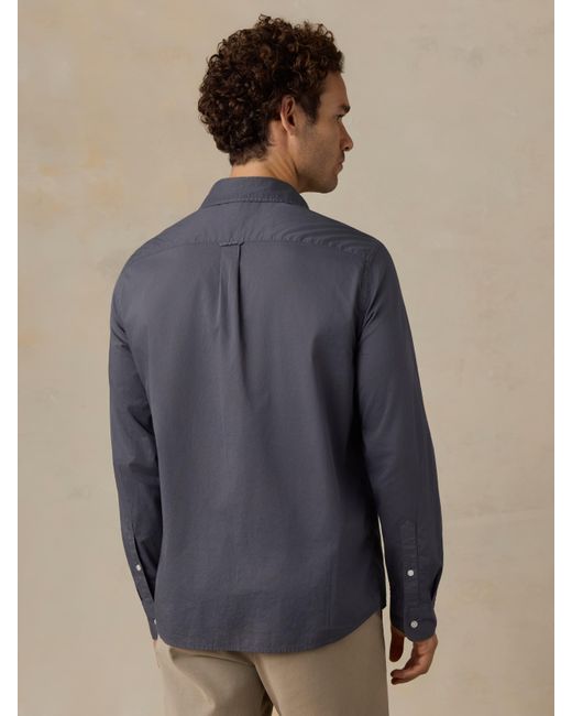 Faherty Brand Gray Long-Sleeve Weightless Cotton Shirt for men