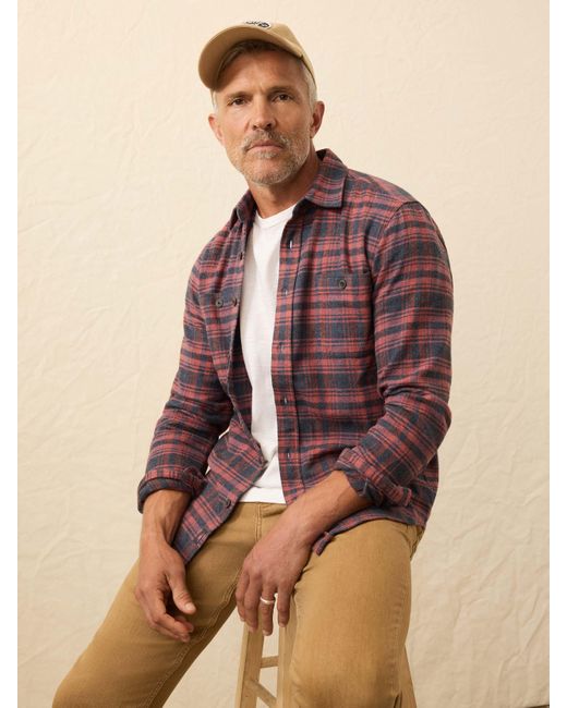 Faherty Brand Multicolor Heirloom Portuguese Flannel Shirt for men
