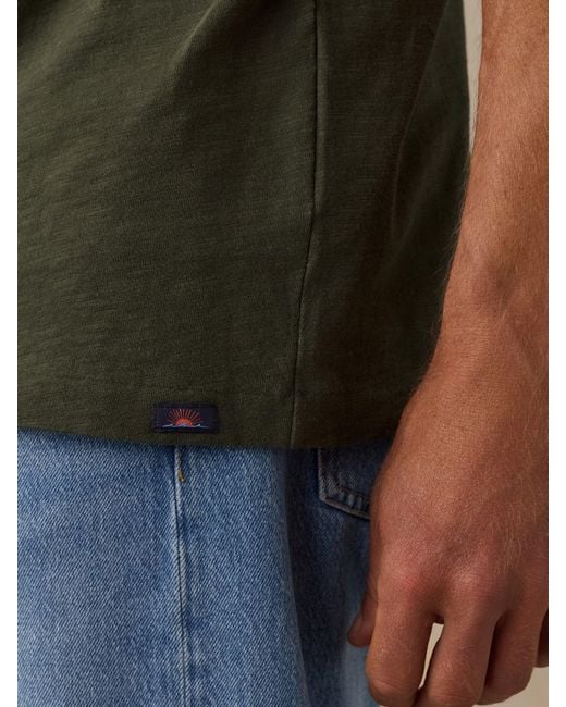 Faherty Brand Green Sunwashed Regenerative Pocket T-Shirt for men