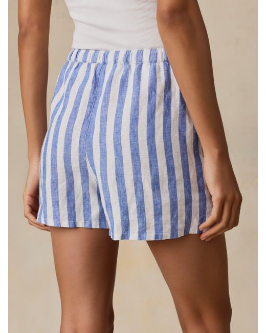 Faherty Brand Blue Laguna Linen Montecito Short