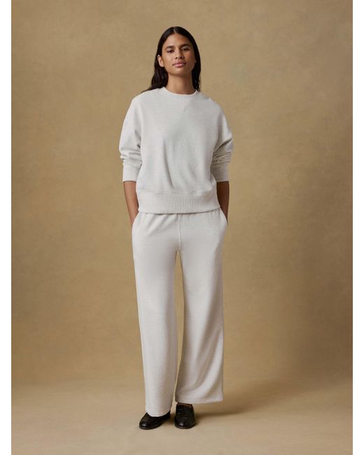 Faherty Brand Natural High Standard Fleece Wide Leg Sweatpant