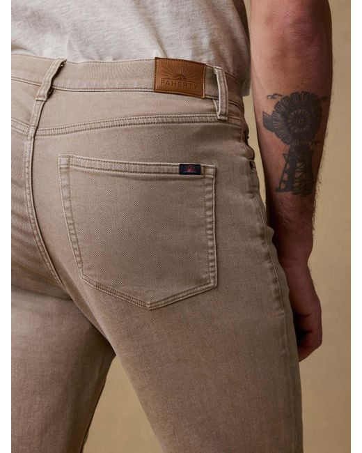 Faherty Brand Natural Stretch Terry 5-Pocket Pants for men