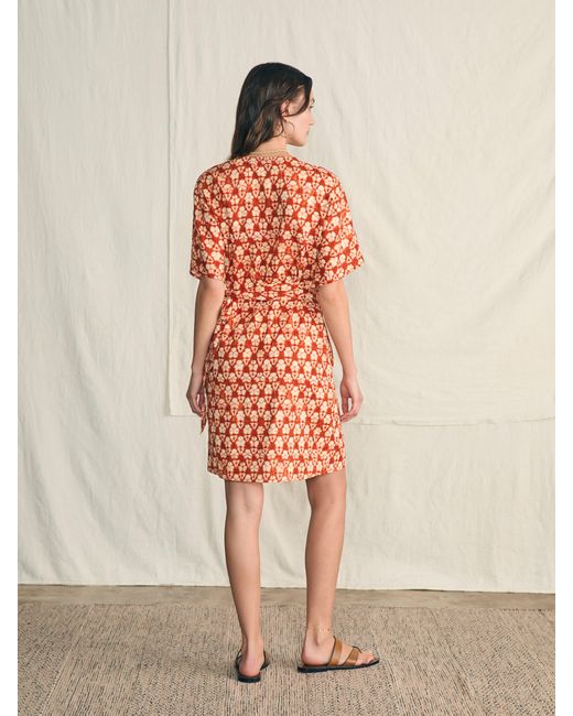Faherty Brand Orange Willow Dress