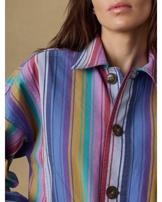 Faherty Brand Multicolor Sunset Denim Chore Jacket