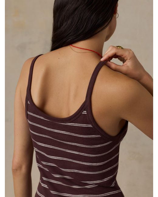 Faherty Brand Green Sunwashed Slub Tank Dress