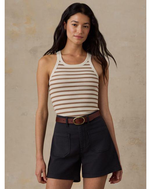 Faherty Brand Green Surfside Rib Tank