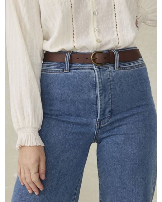 Faherty Brand Brown East End Leather Belt