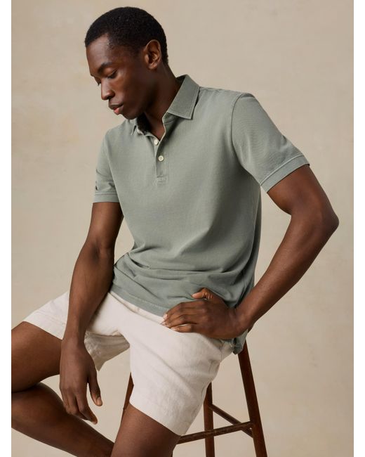 Faherty Brand Blue Essential Linen Short (6.5" for men