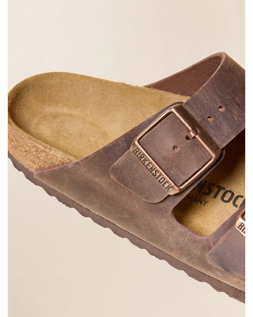 Faherty Brand Brown Birkenstock Oiled Leather Arizona Shoes