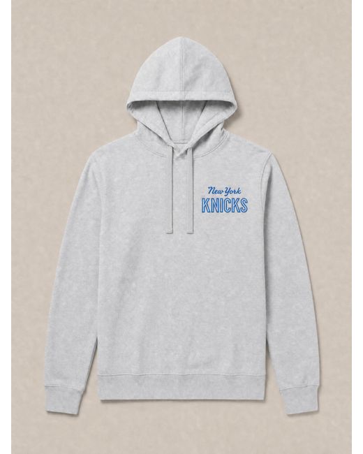 Faherty Brand Gray Ny Knicks Sunwashed Organic Hoodie for men