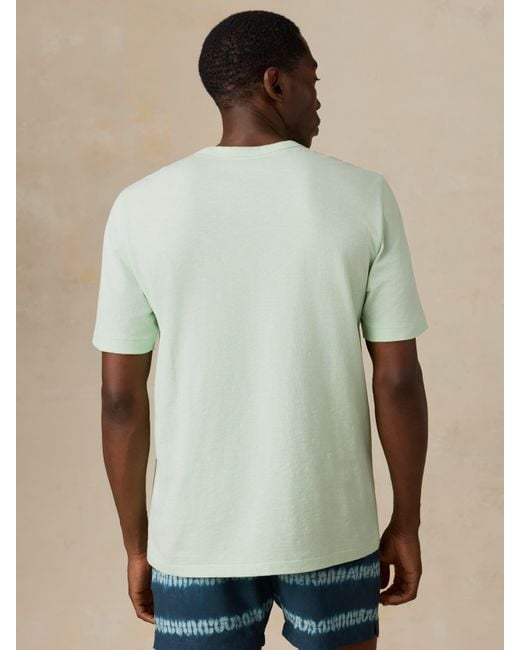 Faherty Brand Green Sunwashed Regenerative T-Shirt for men