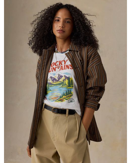 Faherty Brand Blue X Parks Project Rocky Mountains Sunwashed Regenerative T-Shirt
