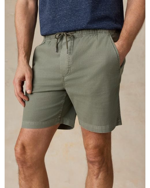 Faherty Brand Green Essential Drawstring Short for men