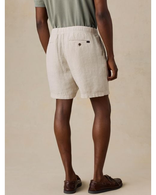 Faherty Brand Blue Essential Linen Short (6.5" for men