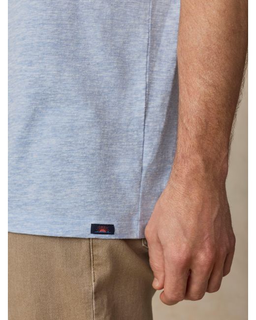 Faherty Brand Blue Short-Sleeve Breeze T-Shirt for men