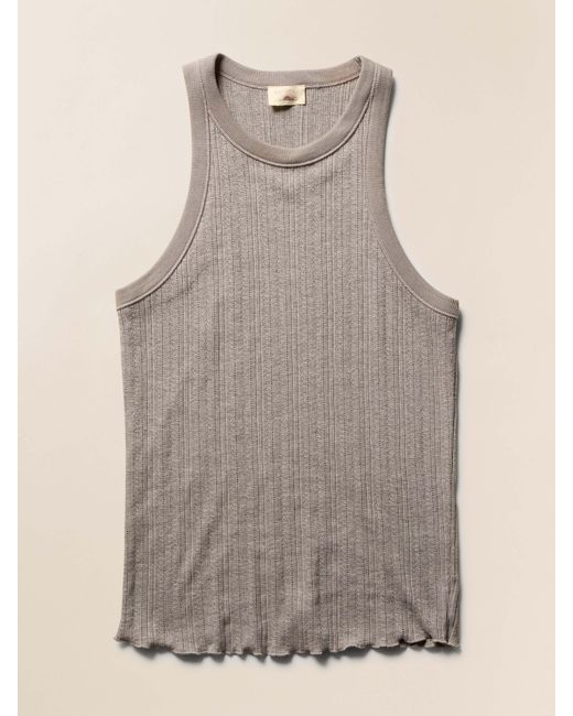 Faherty Brand Black Paradise Pointelle Tank