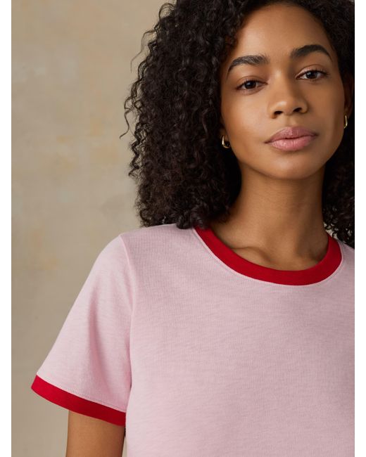 Faherty Brand Pink Sunwashed Regenerative T-Shirt