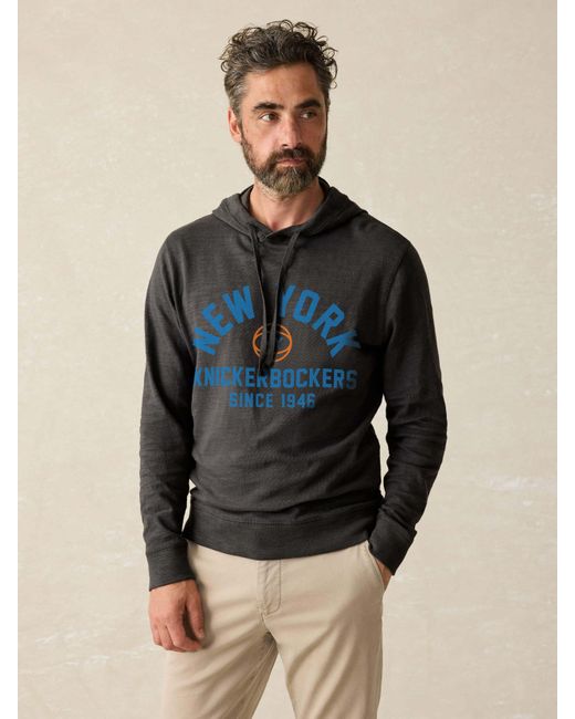 Faherty Brand Blue New York Knicks Sunwashed Organic Hoodie for men