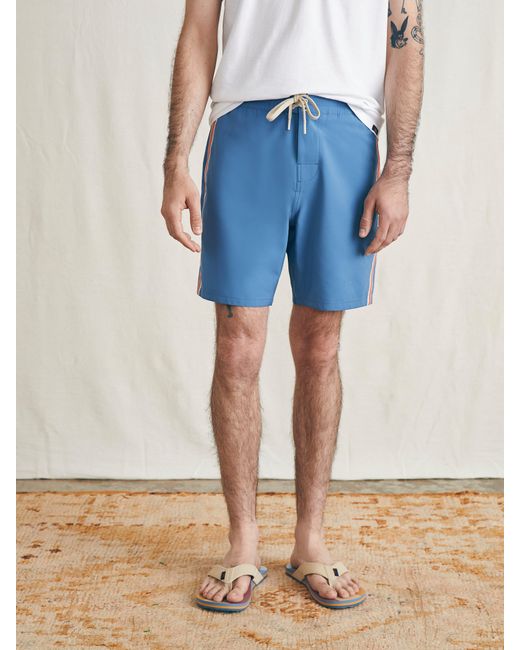Faherty Brand Blue Sunwashed Boardshort for men