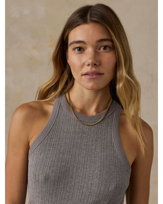 Faherty Brand Black Paradise Pointelle Tank