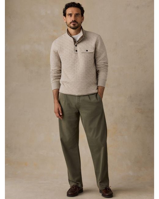 Faherty Brand Natural Epic Quilted Fleece Pullover for men
