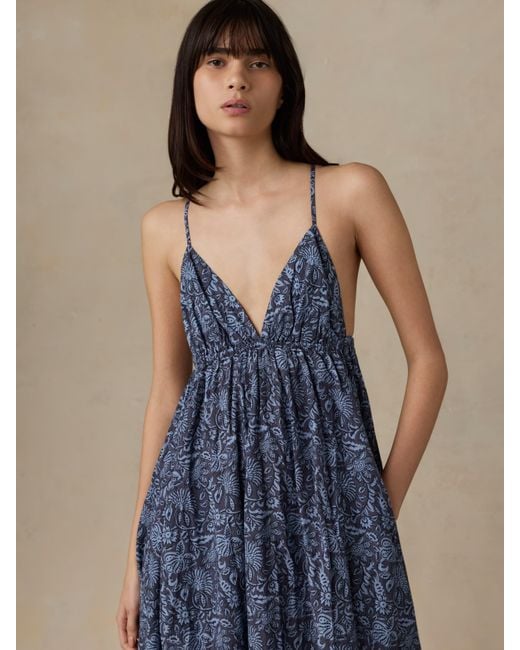 Faherty Brand Blue Voile Sadie Dress
