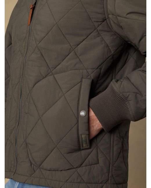 Faherty Brand Blue Quilted Liner Jacket for men