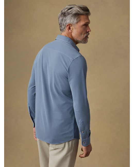 Faherty Brand Gray Costa Piqué Shirt for men