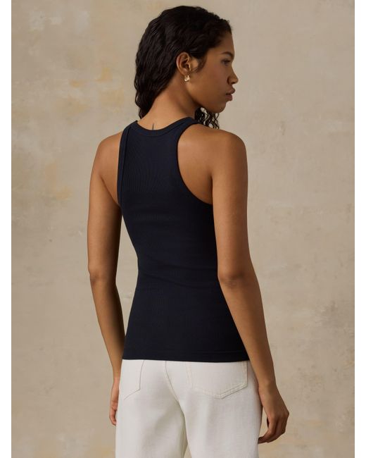 Faherty Brand Blue Surfside Rib Tank