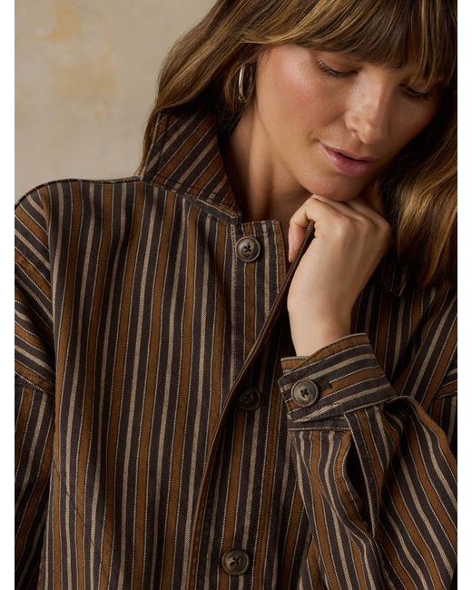 Faherty Brand Brown Twill Tide Chore Jacket