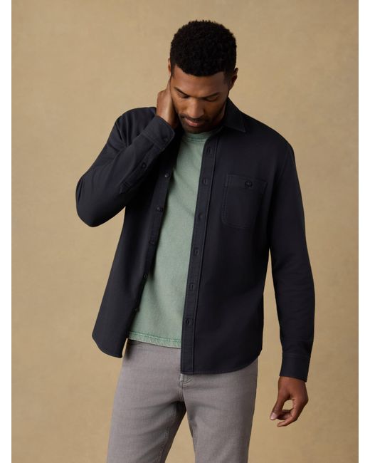 Faherty Brand Black Field Knit Shirt for men