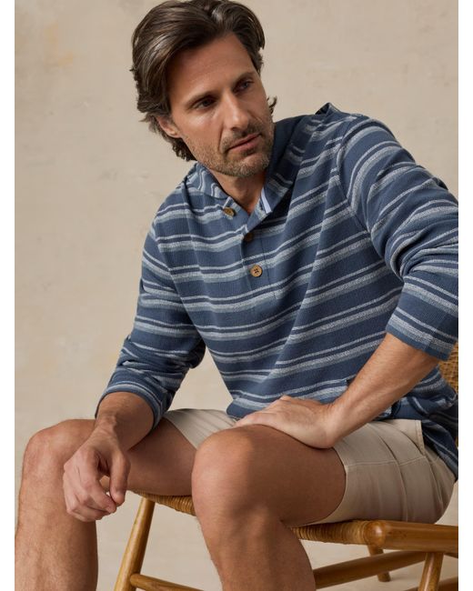 Faherty Brand Blue Oasis Hoodie for men