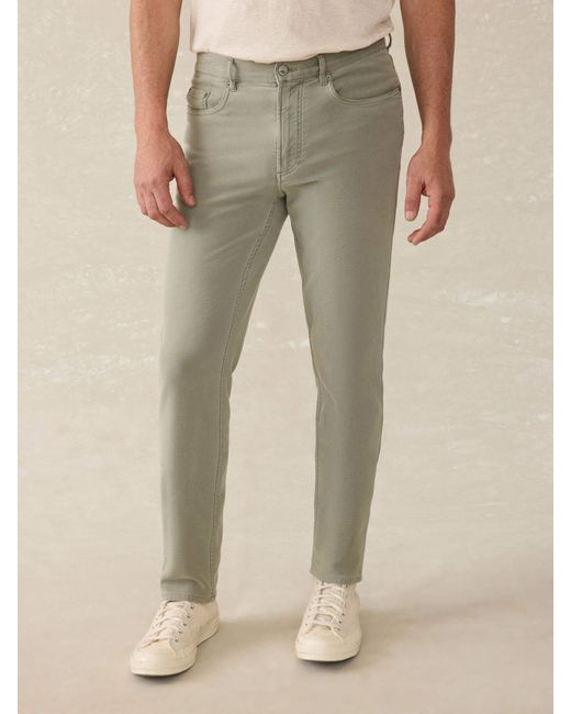 Faherty Brand Natural Stretch Terry 5-Pocket Athletic Fit Pants for men