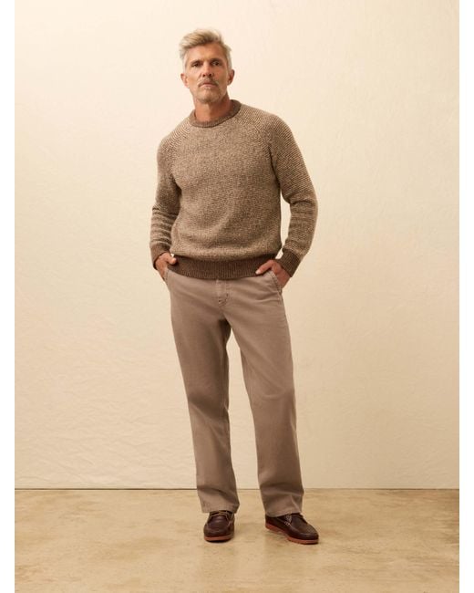 Faherty Brand Natural Donegal Crew Sweater for men