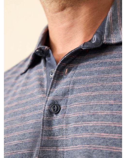 Faherty Brand Purple Sunwashed T-Shirt Polo for men