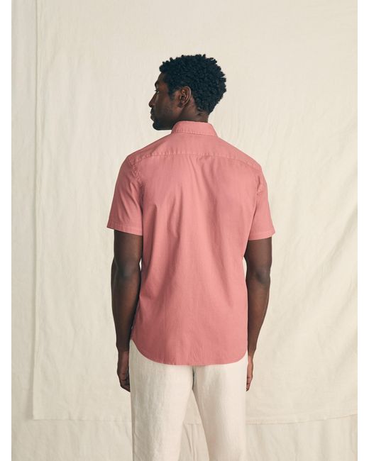 Faherty Brand Pink Short-sleeve Stretch Playa Shirt for men