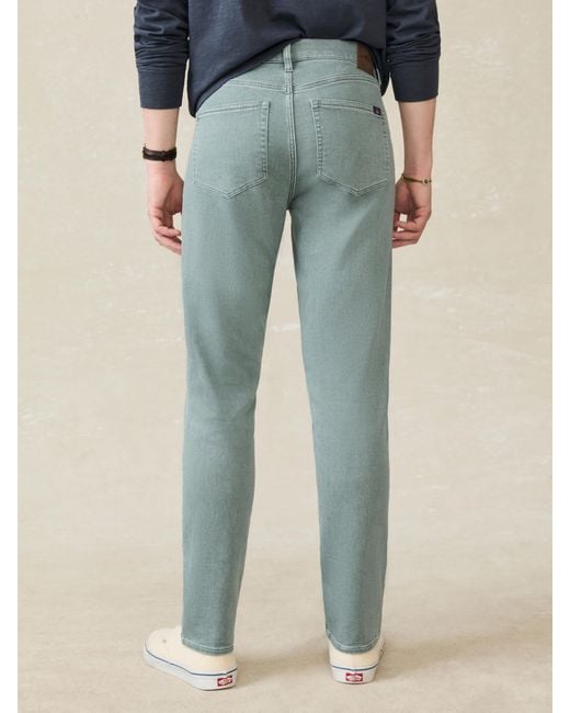 Faherty Brand Blue Stretch Terry 5-Pocket Pants for men