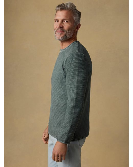 Faherty Brand Green Sunwashed Dockside Sweater for men